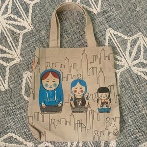 Parcel tote bag punk rock nesting doll matryoshka